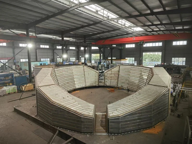 Silicon Metal Submerged Arc Furnace Cover (New Static Pressure Transition Smoke Collection Hood) factory